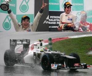 Puzzle Sergio Perez - Sauber - μαλαισιανό Grand Prix (2012) (2η θέση)